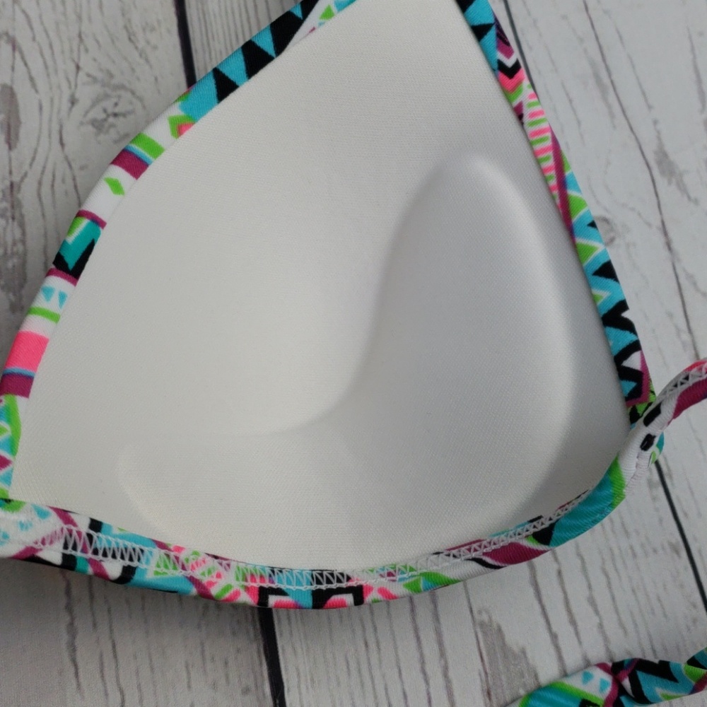 Hula Honey Push Up Tribal Bikini Top Strappy S - Picture 5 of 7